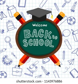 back to school vector design