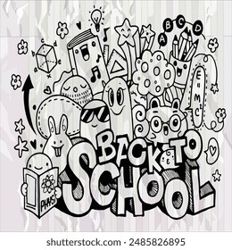 Back to school vector design