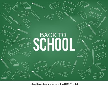 back to school vector design with board background