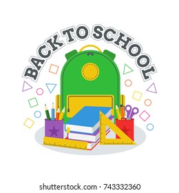 Back To School Vector Design and School Element Icon Vector