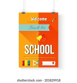 Back to school vector, design elements