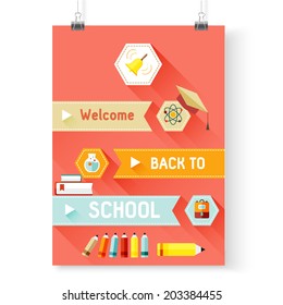 Back to school vector, design elements