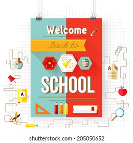 Back to school vector, design elements