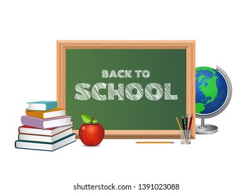 Back to school vector design illustration isolated on white background