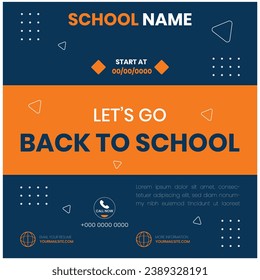 Back to school vector design. Back to school text in chalkboard element with light bulb and pen educational elements. Vector illustration back to school concept.