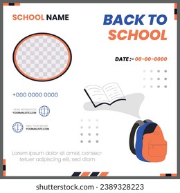 Back to school vector design. Back to school text in chalkboard element with light bulb and pen educational elements. Vector illustration back to school concept.