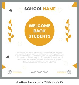 Back to school vector design. Back to school text in chalkboard element with light bulb and pen educational elements. Vector illustration back to school concept.