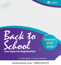 Back to school vector design. Back to school text in chalkboard element educational elements. Vector illustration concept. education, study concept. Banners or Post social media set in trendy doo