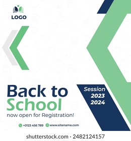 Back to school vector design. Back to school text in chalkboard element educational elements. Vector illustration concept. education, study concept. Banners or Post social media set in trendy doo