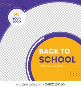 Back to school vector design. Back to school text in chalkboard element educational elements. Vector illustration concept. education, study concept. Banners or Post social media set in trendy doo