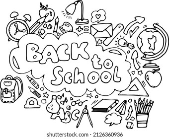 Back to school. Vector doodles