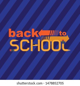 Back to school vector, education items and space for text in a background. Vector illustration. 