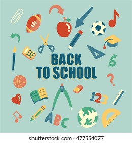 Back To School Vector Elements Light Background