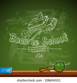 Back to school, vector Eps10 illustration.