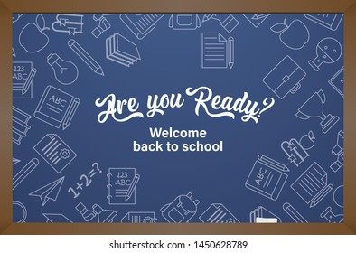 Back to school, vector Eps10 image.