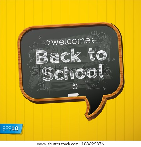 Back to school, vector Eps10 image