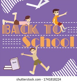 Back to school vector
flat children