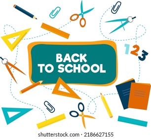 Back to school vector flat illustration concept
