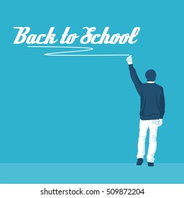 back to school in vector format eps10