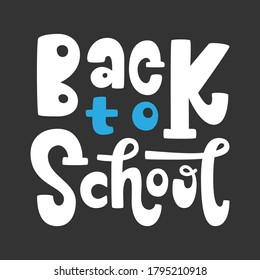 Volver a la escuela vectorial con letras dibujadas a mano