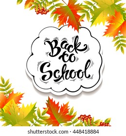 Back to school. Vector hand drawn autumn leaves EPS10