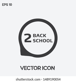 "Back to school" vector icon illustration. Ui/Ux. Premium quality.