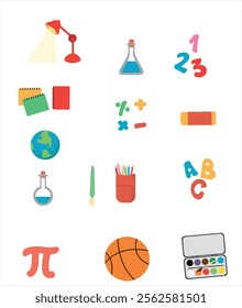 Back to School Vector Icons – Education and Learning Essentials. Hand drawing back to school illustrations