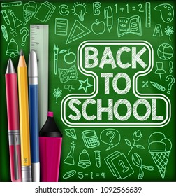 Back to school . vector illustration