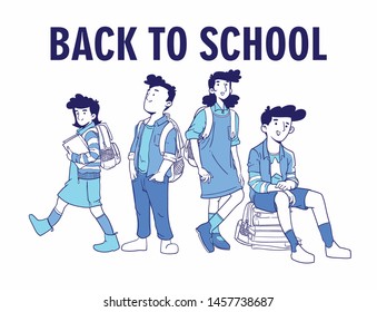 Back to School vector Illustration