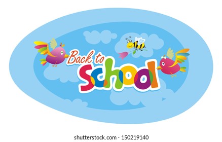 Back to school. Vector illustration.