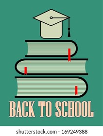 back to school, vector illustration. 