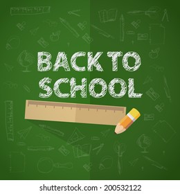 Back to school, vector illustration.