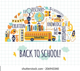 Back to school. Vector illustration 