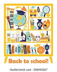 Back to school. Vector illustration 