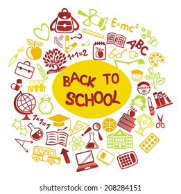Back to school vector illustration