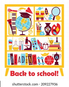 Back to school. Vector illustration 