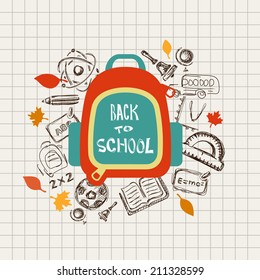Back to school vector illustration