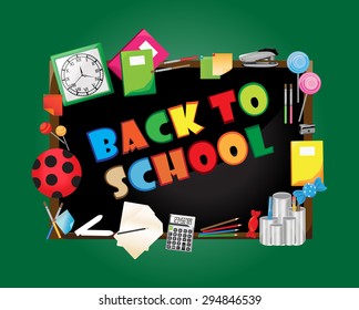 Back to school, vector illustration.