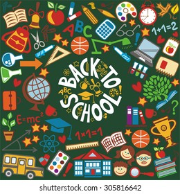 Back to school vector illustration