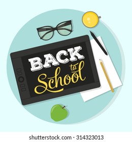 Back to school vector illustration