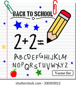  back to school, vector illustration