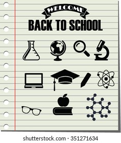  back to school, vector illustration