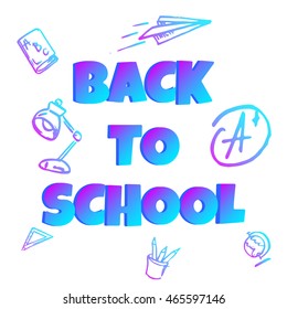 Back to school  vector illustration