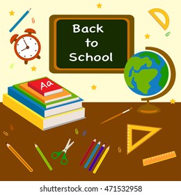 back to school, vector illustration