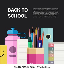 Back to school. Vector illustration.