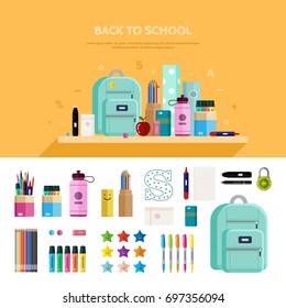 Back to school. Vector illustration.