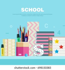Back to school. Vector illustration.