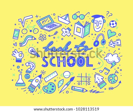 Back to school. Vector illustration.