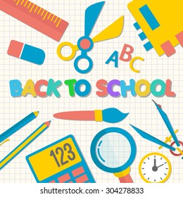 Back to school vector illustration background