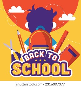 Back to School Vector Illustration Concept